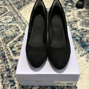 Madden Girl Black Fabric Heels